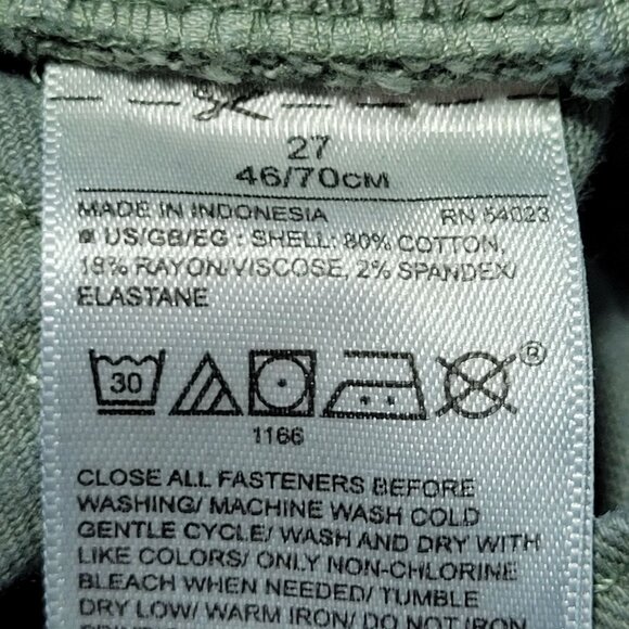 Gap Jean Skirt Womens Size 27 Mini Short Olive Green Denim Pencil Casual - Picture 5 of 5